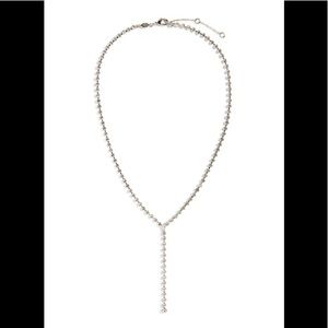 BANANA REPUBLIC SILVER GLITZY Y NECKLACE